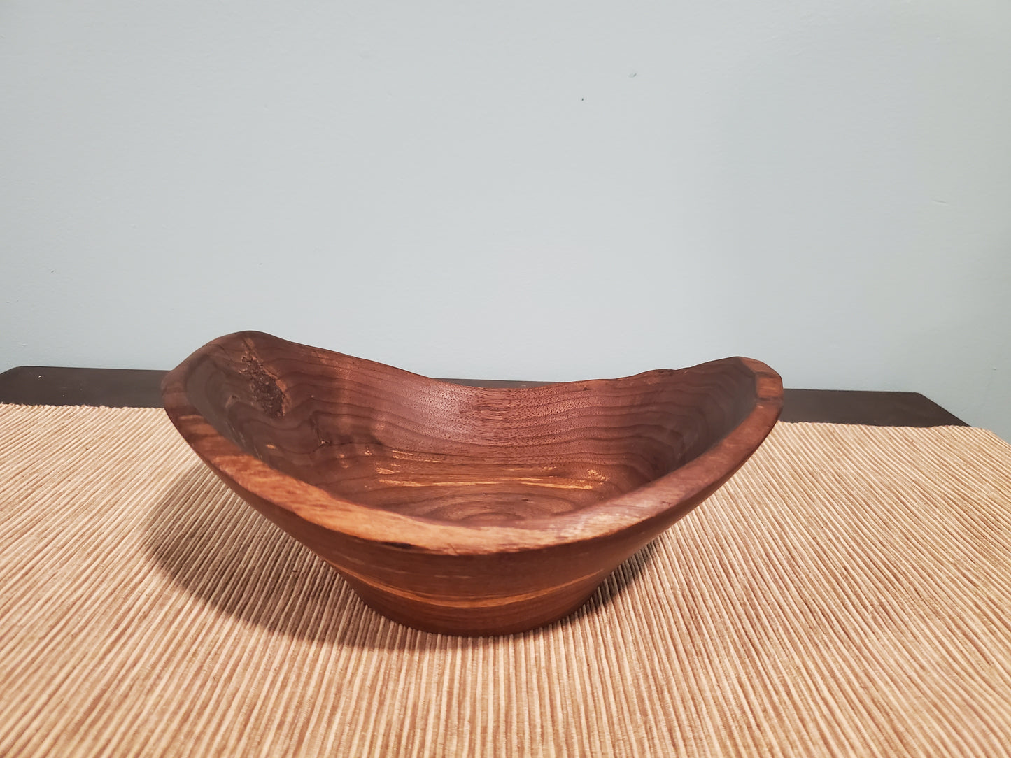 Black walnut spalted oblong bowl 0323-01-0013