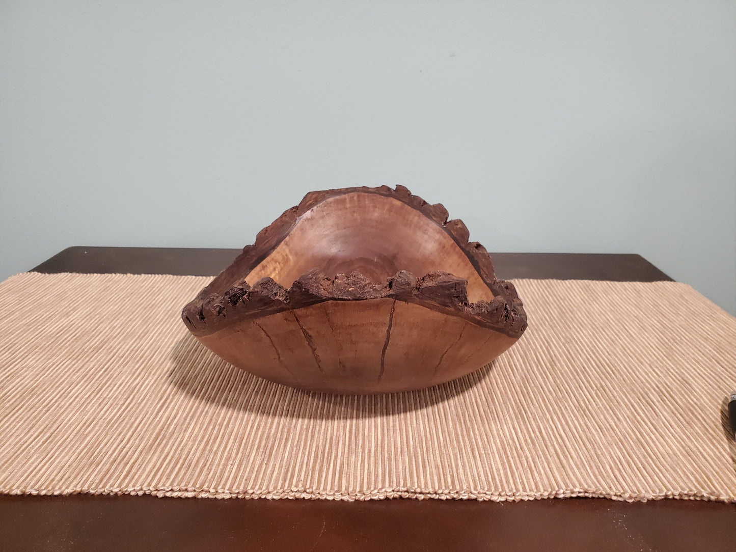 Black walnut live edge oblong bowl 0423-07-0026