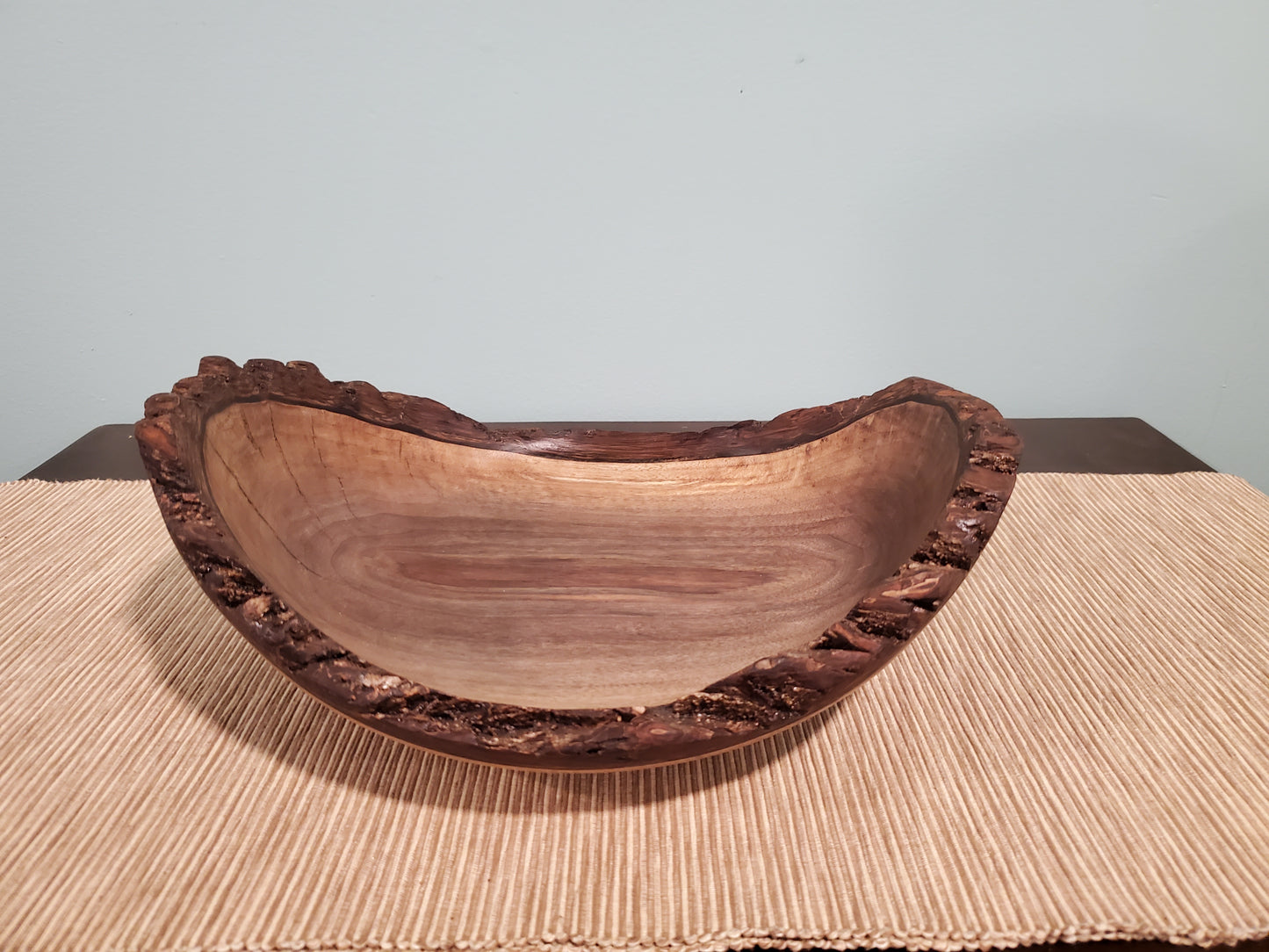 Black walnut live edge oblong bowl 0423-07-0026