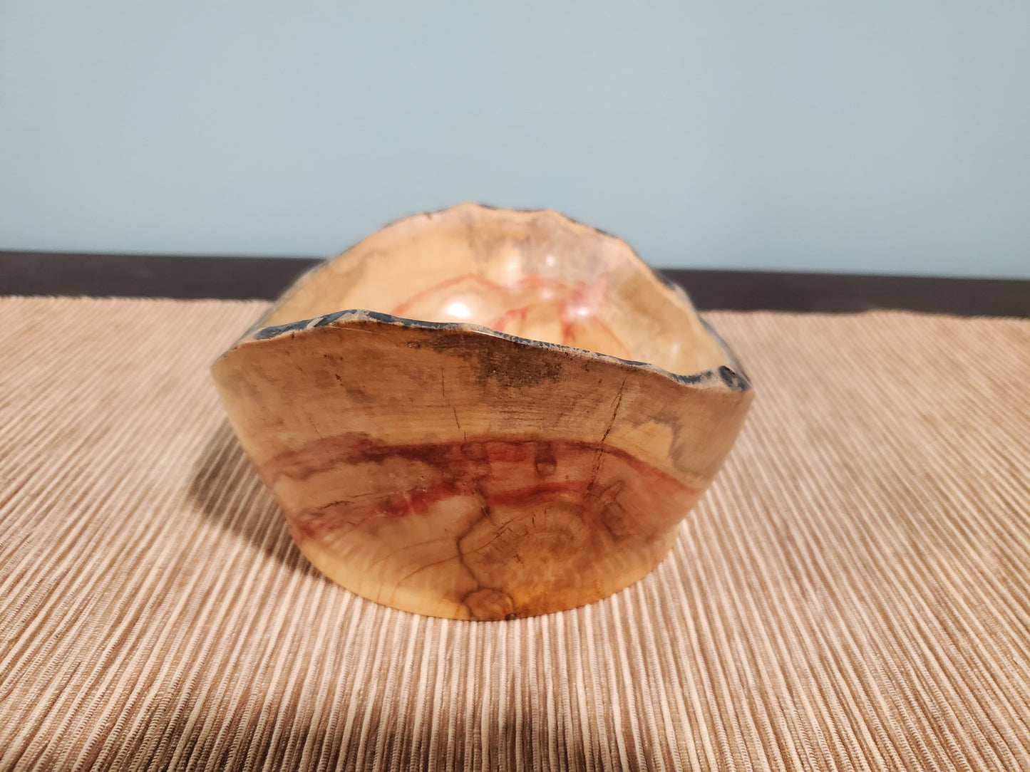 Box Aldar natural edge bowl with red resin 0523-06-0036