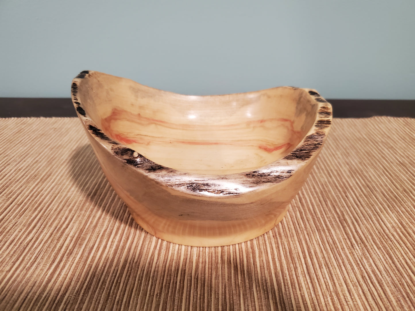 Box Aldar natural edge bowl with red resin 0523-06-0036