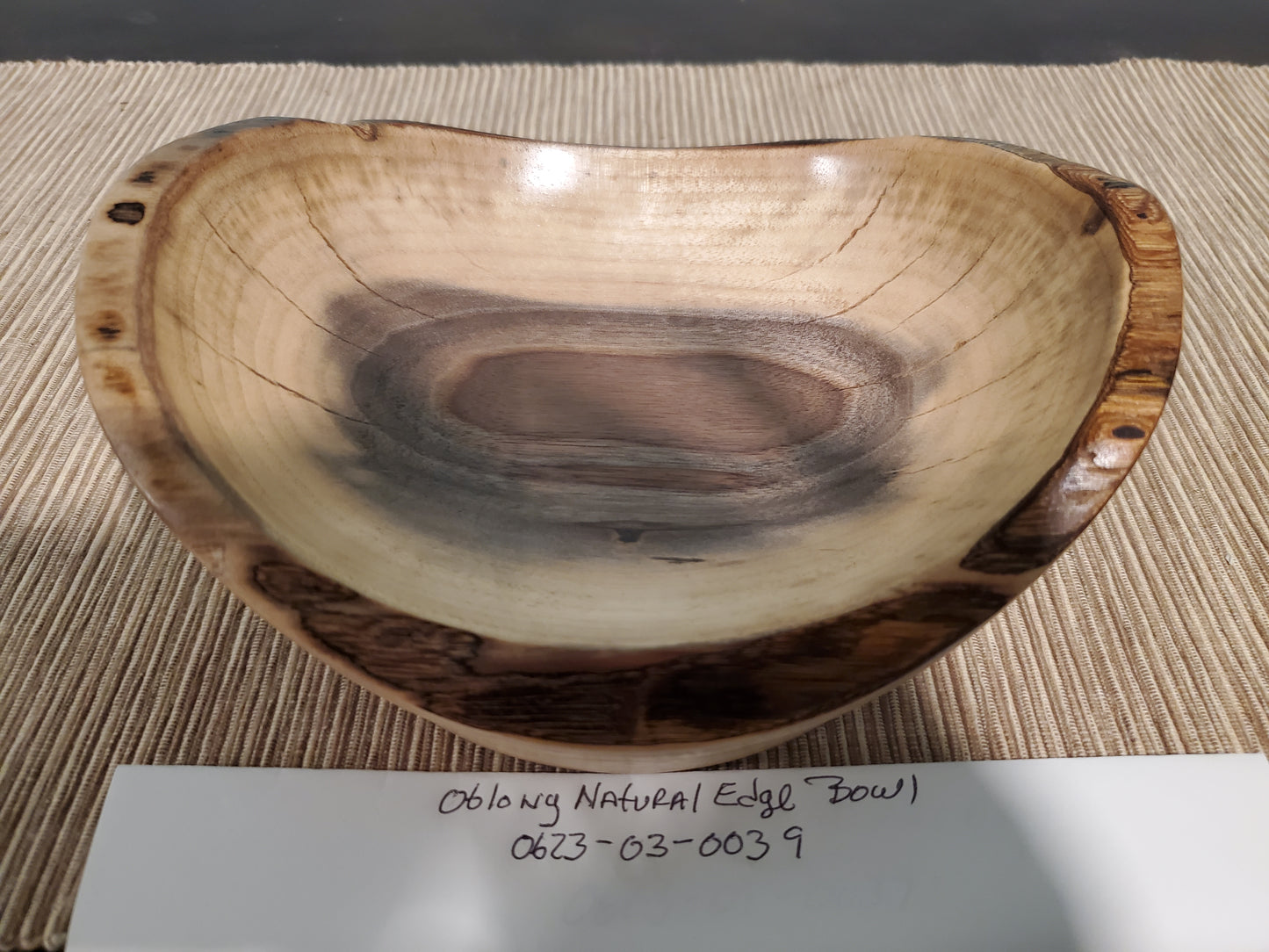 Black Walnut natural edge oblong bowl 0623-03-0039