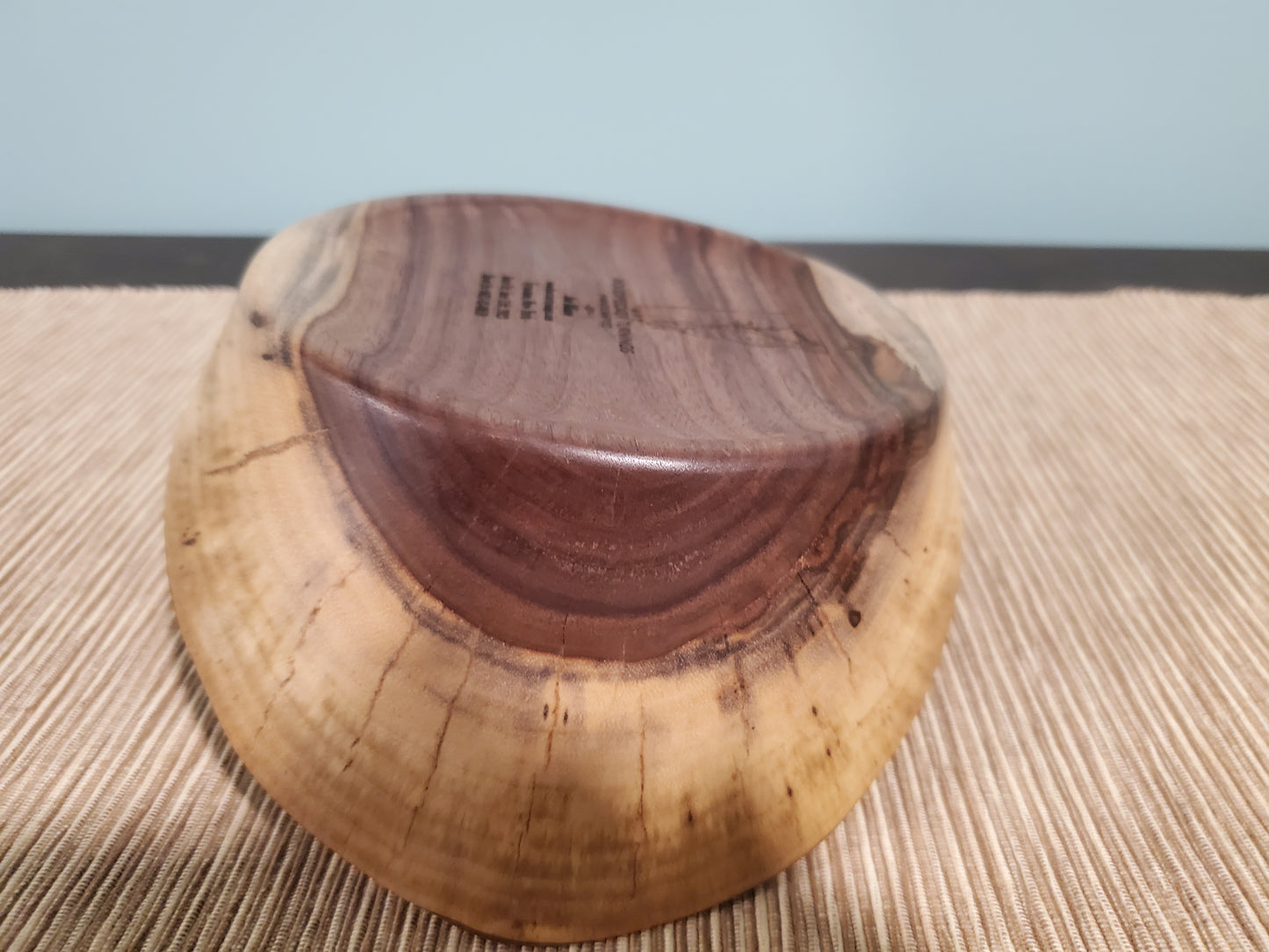 Black Walnut natural edge oblong bowl 0623-03-0039