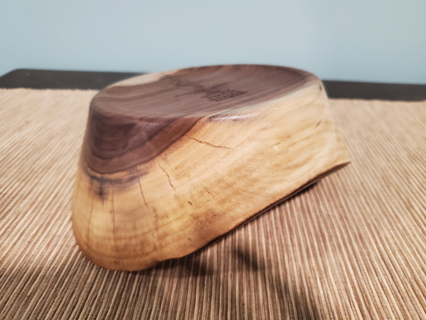 Black Walnut natural edge oblong bowl 0623-03-0039