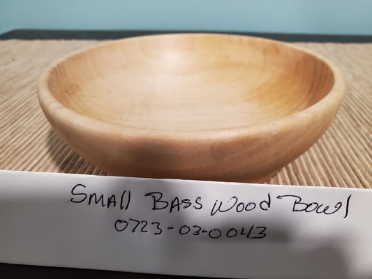 Bass wood small bowl 0723-03-0043
