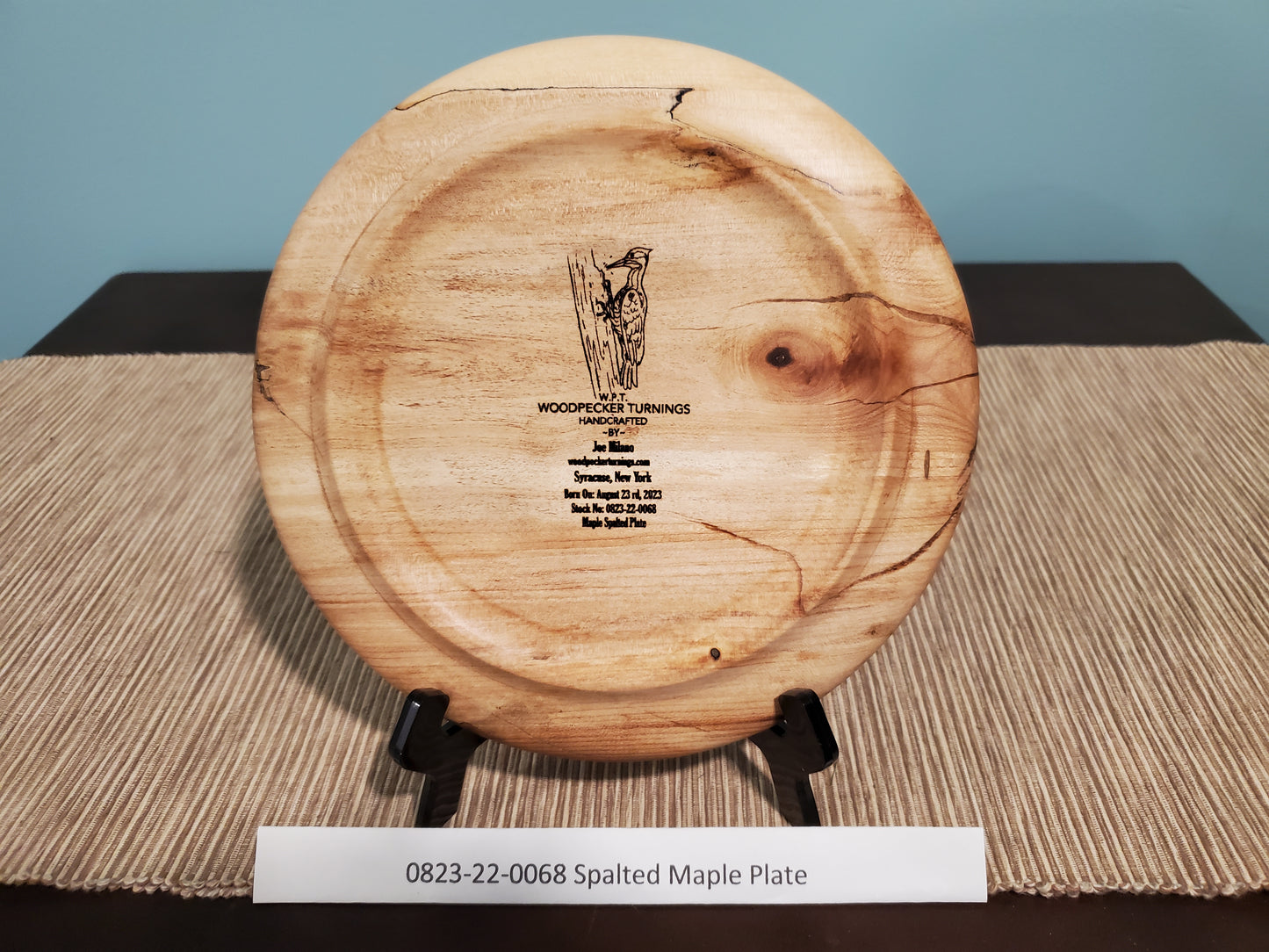 Maple Spalted Plate 0823-22-0068