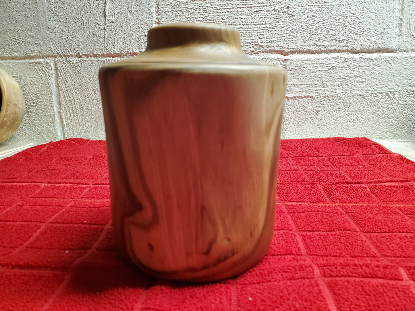 Russian Olive End Grain turned container with Top 0223-01-0003