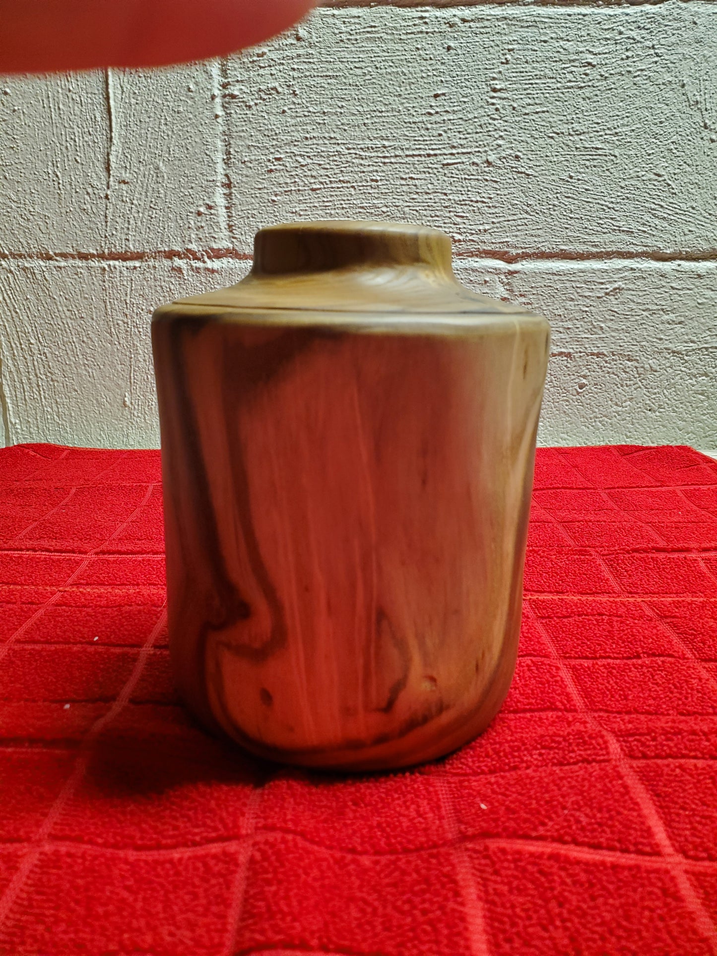 Russian Olive End Grain turned container with Top 0223-01-0003