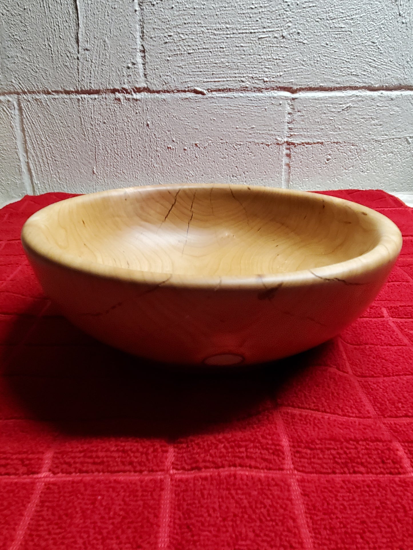 Cherry Bowl With a Resin filled knot hole #0223-06-0007