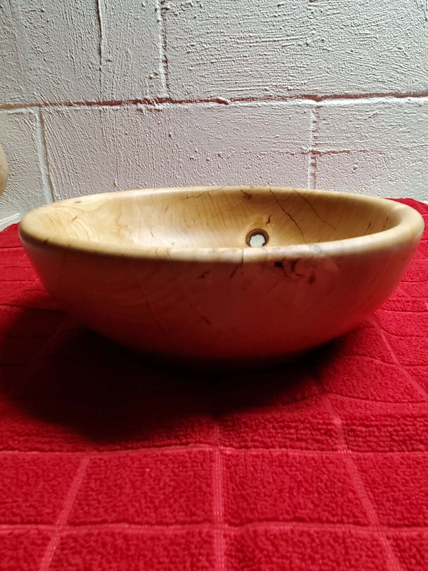 Cherry Bowl With a Resin filled knot hole #0223-06-0007