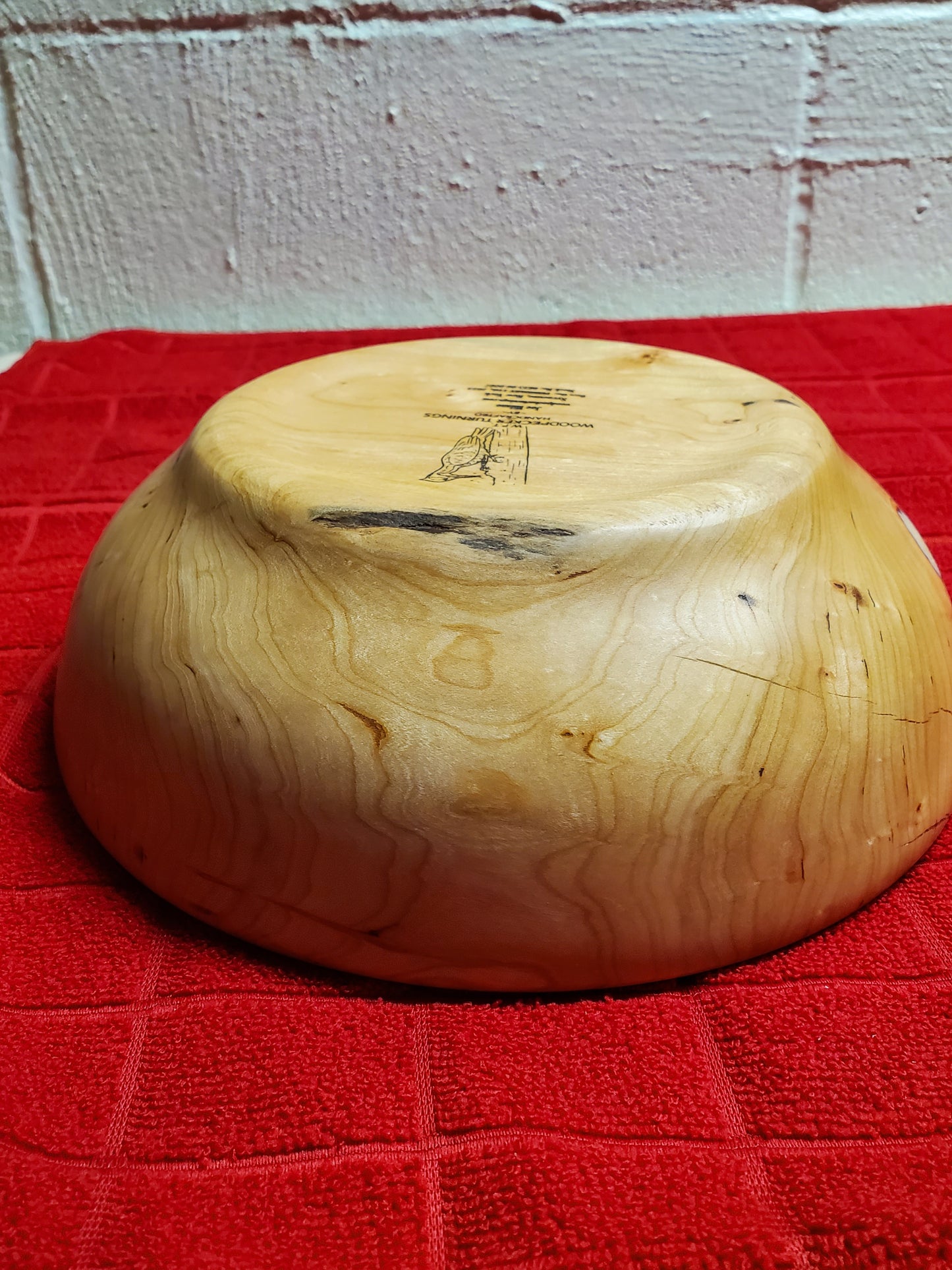 Cherry Bowl With a Resin filled knot hole #0223-06-0007