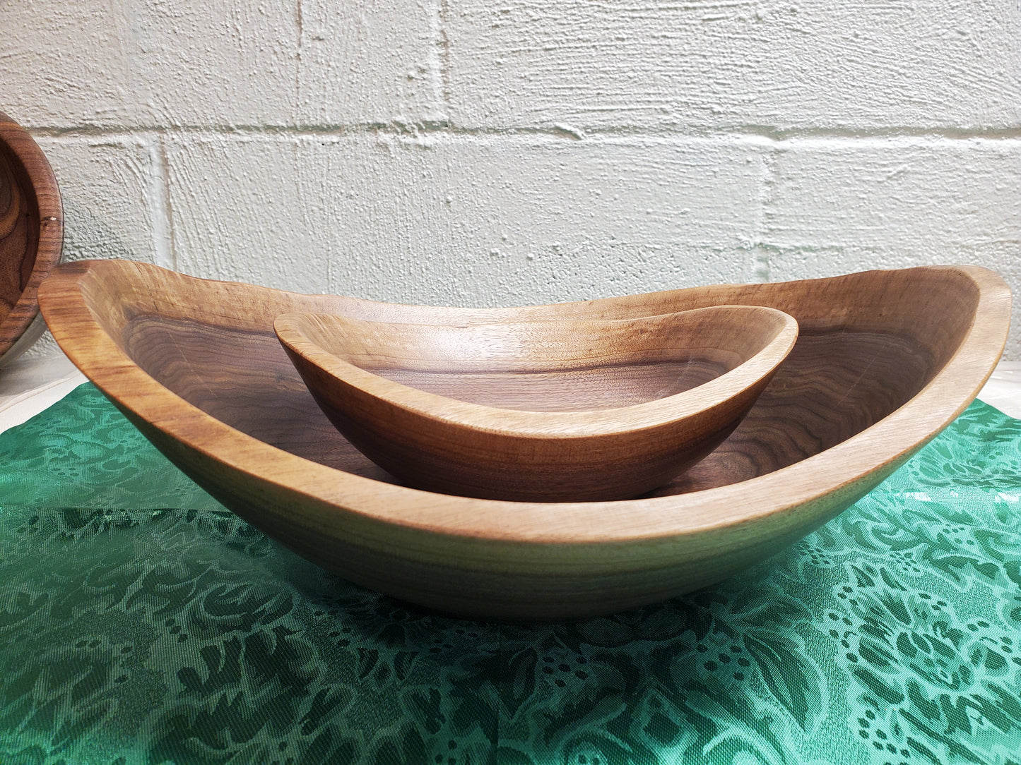 Black Walnut Live Edge Two Bowl Nested Set 0223-09-0010 and 0223-10-0011