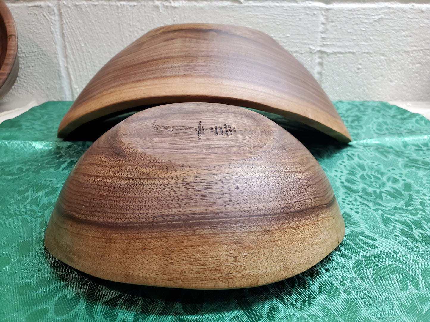 Black Walnut Live Edge Two Bowl Nested Set 0223-09-0010 and 0223-10-0011