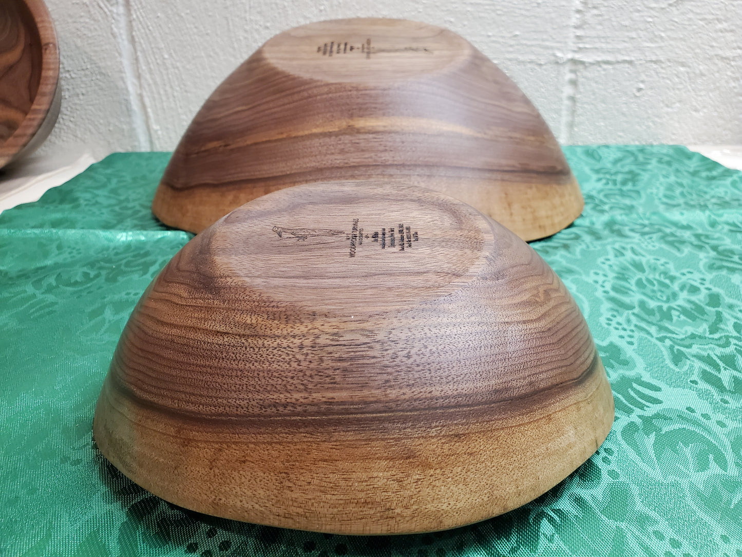 Black Walnut Live Edge Two Bowl Nested Set 0223-09-0010 and 0223-10-0011