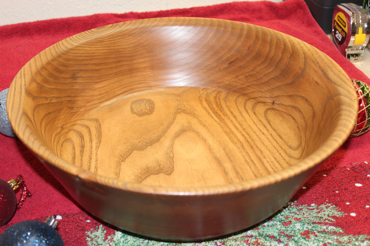 Ash, Large Stained with Black Walnut Bowl 1222-20