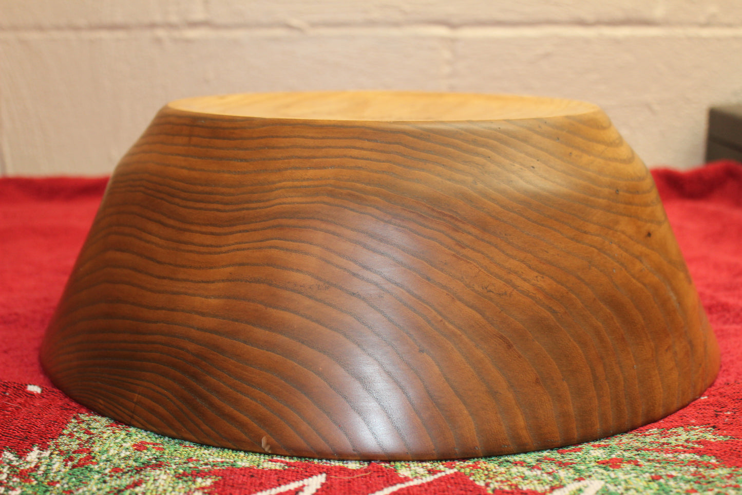 Ash, Large Stained with Black Walnut Bowl 1222-20