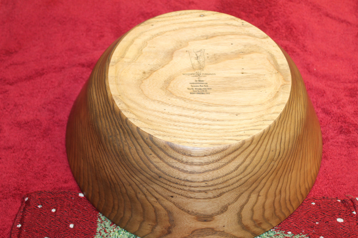 Ash, Large Stained with Black Walnut Bowl 1222-20